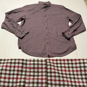 UnTuckIt Vin De Garde‎ Mens SZ Large Blue Cotton Long Sleeve Button Front Shirt